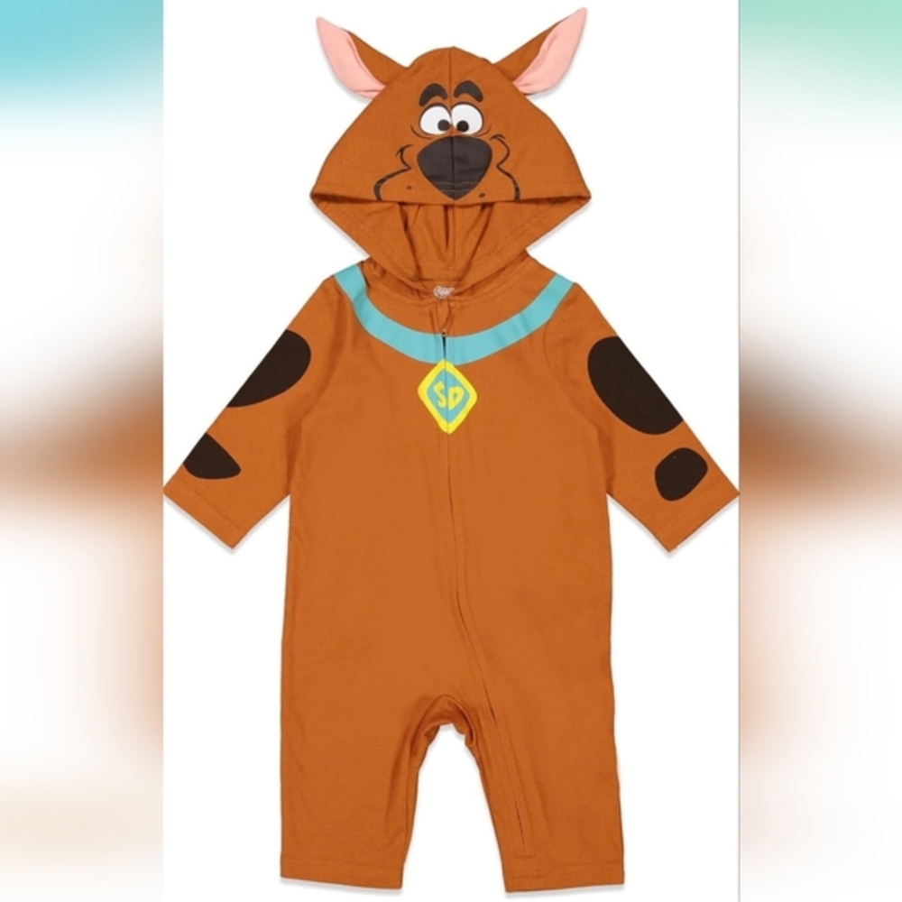Scooby Doo Zip up onesie 0-6 months